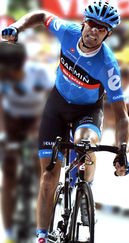 David Millar finishing his Stage 12 victory in the 2012 Tour de France