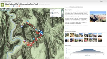 Basecamp screenshot of Zion National Park