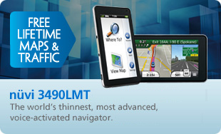 Now available. The world's thinnest, most advanced, voice-activated navigator.