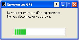 Zend de stem in uw GPS