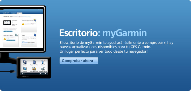Panel de control : myGarmin