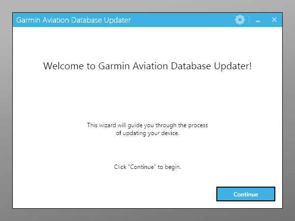 Garmin Aviation Database Updater Screenshot