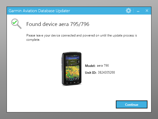 Garmin Aviation Database Updater Screenshot