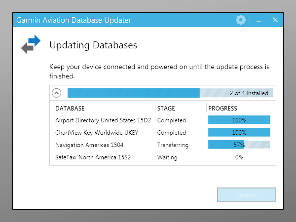 Garmin Aviation Database Updater Screenshot