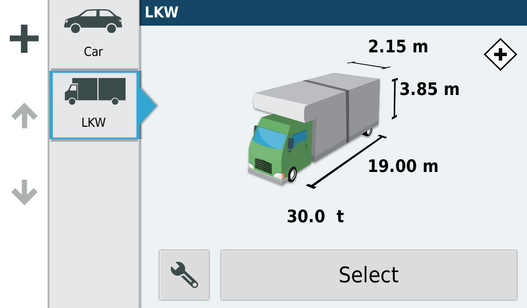 Aangepaste vrachtwagenroutes