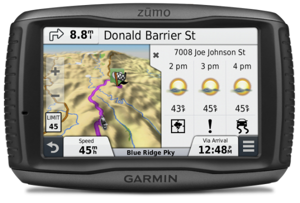 Nouveau GPS Garmin ZUMO 590LM Z590LM_weather