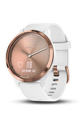 garmin vivomove hr rose gold suede