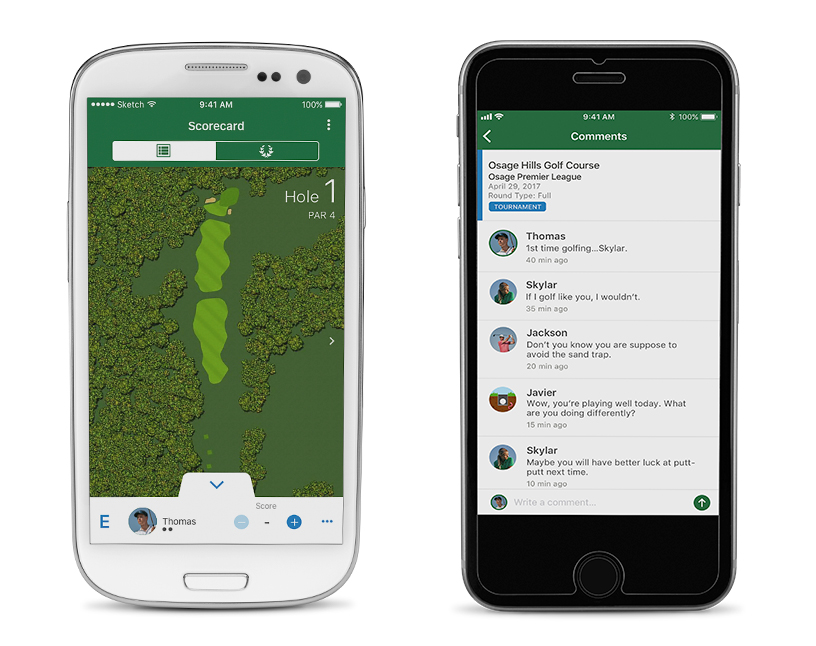 Kompatibel mit der Garmin Golf™-App