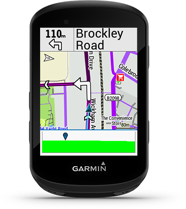 Edge 530 z ekranem mapy rowerowej Garmin Cycle Map