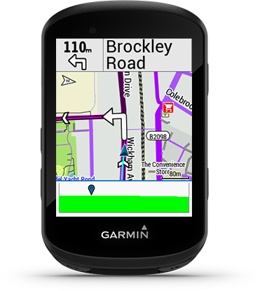 Edge 530 con la pantalla de Garmin Cycle Map