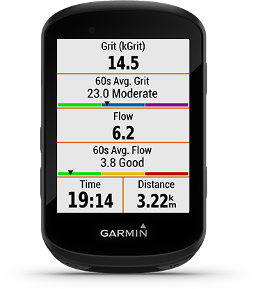 Edge 530 mit Seite für Grit und Flow