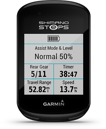 garmin cycle computer range