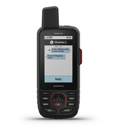 Kt service <h3 class="app__feature__card__title light left" data-v-5b9e0d04="" data-test="gc__heading">where navigation meets global communication. The garmin 66i premium handheld has built-in topographic charting to map your journeys but also has the breakthrough ability of two way texting to any mobile device and triggering an sos to rescue monitoring centre via global iridium satellite network (inreach subscription required). </h3>