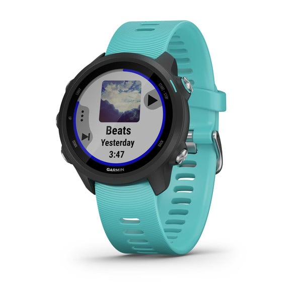 Garmin Forerunner 245 Music Sport Watch with Wrist-Based Heart Rate Monitor - Aqua