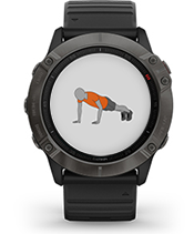 fēnix 6X Pro Solar with animated workouts screen