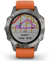 fenix 6 Pro y Zafiro con la pantalla de rutas