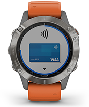 fenix 6 Pro y Zafiro con la pantalla de Garmin Pay