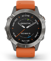 Garmin Fenix Pro Sapphire Edition (Titanium Ember Orange Band) TriDot Store