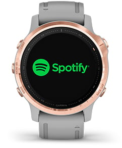 aplikacje muzyczne w zegarku fenix 6s pro sapphire TOPO