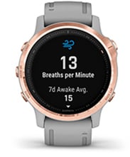 fēnix 6S Pro & Sapphire with respiration tracking screen