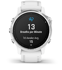fēnix 6S with respiration tracking screen