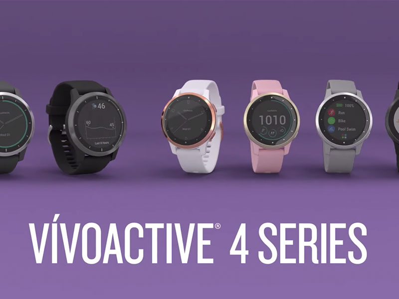 Smaller-Sized GPS Smartwatch Animated Workouts Features Music Body Energy Monitoring Garmin v/ívoactive 4S Light Gold with Light Pink Band Pulse Ox Sensors and More