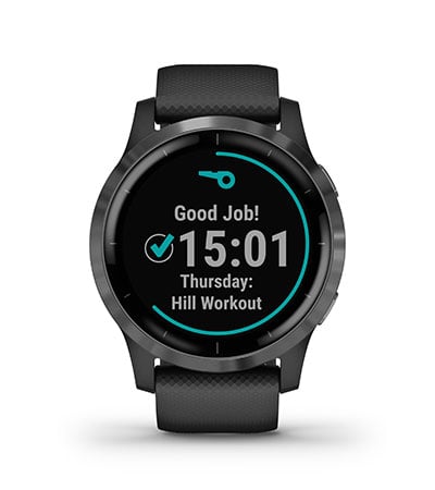 Restored Garmin vivoactive 4S Black with Slate Hardware Multisport