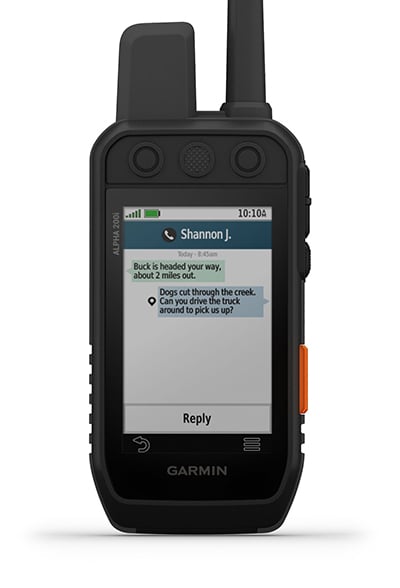 Dispositivo de mano Alpha 200i con pantalla de mensajería