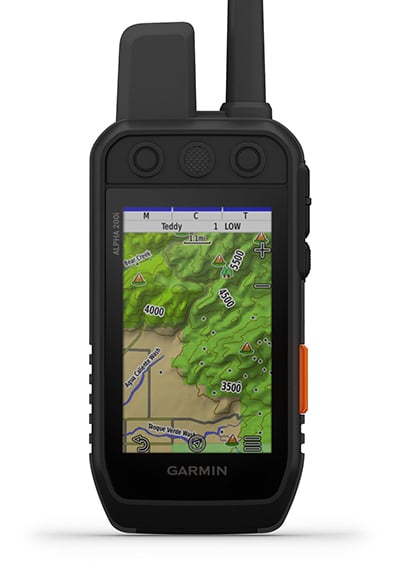 Alpha 200i handheld with maps screen