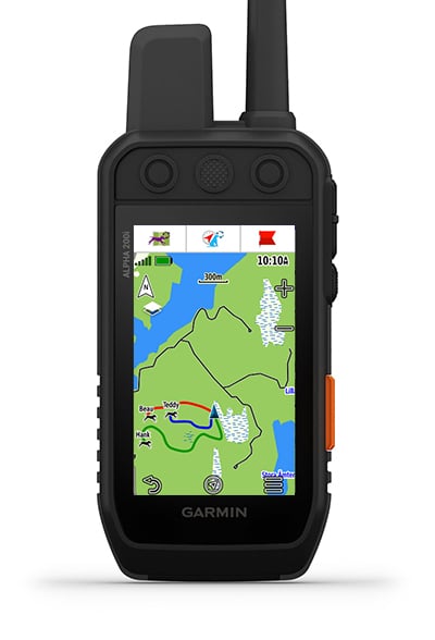 Alpha 200i handheld with maps screen