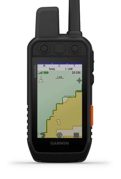Alpha 200i handheld with hunt metrics screen