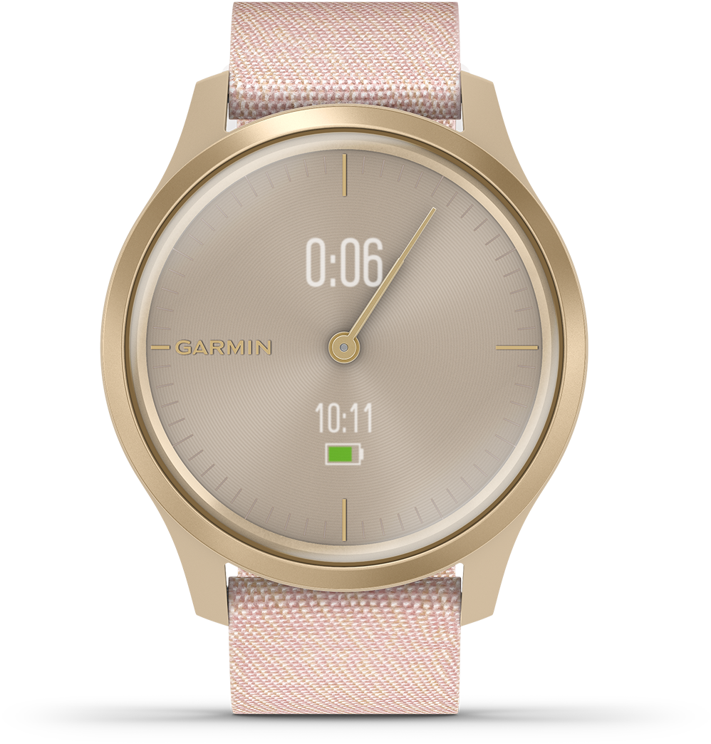 garmin vivomove style light gold blush pink nylon