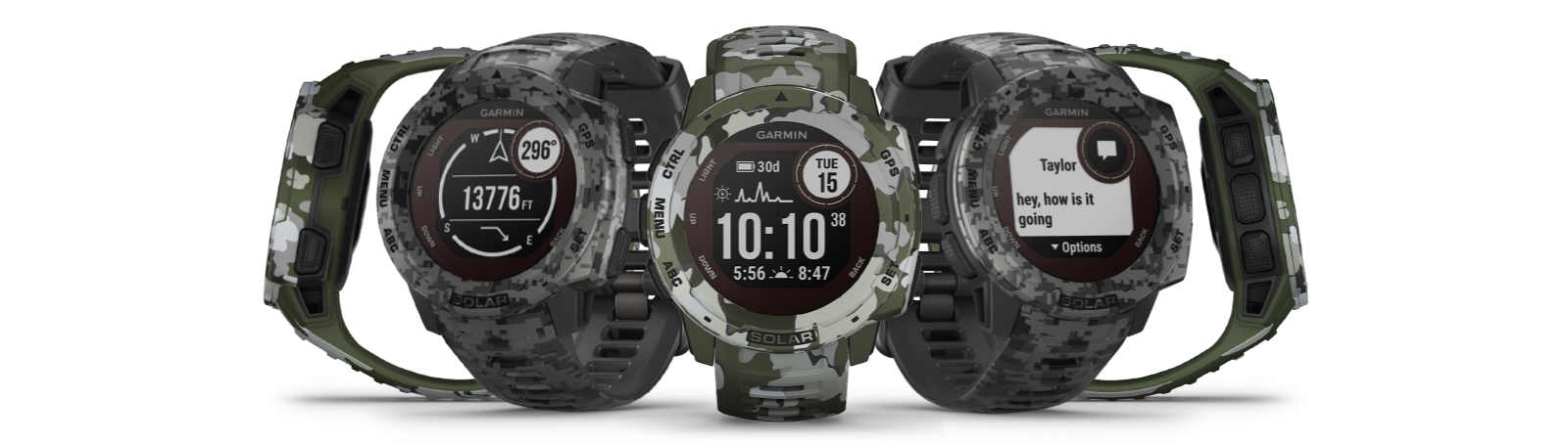 Comprar SMARTWATCH GARMIN INSTINCT SOLAR CAMO MILITAR online en Dalion Store