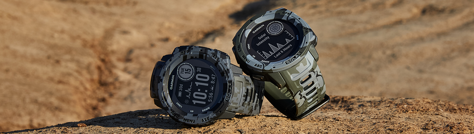 Garmin Instinct® Solar: Camo Edition  Smartwatch con función de carga solar