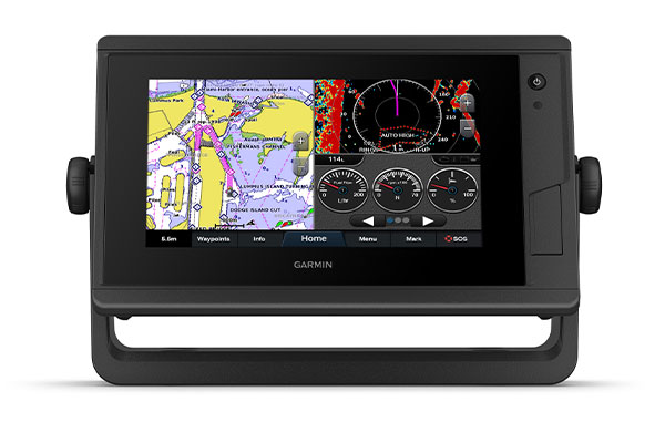 GPSMAP 722 Plus with schermata Garmin Marine Network