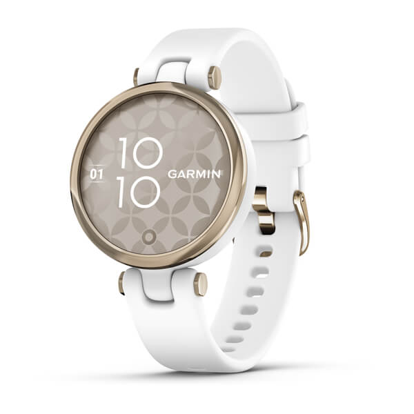 garmin.com | Cream Gold Bezel with White Case and Silicone Band