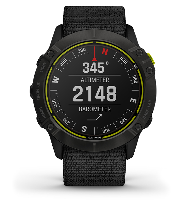 Garmin Enduro - Carbon Gray DLC Titanium with Black UltraFit Nylon ...