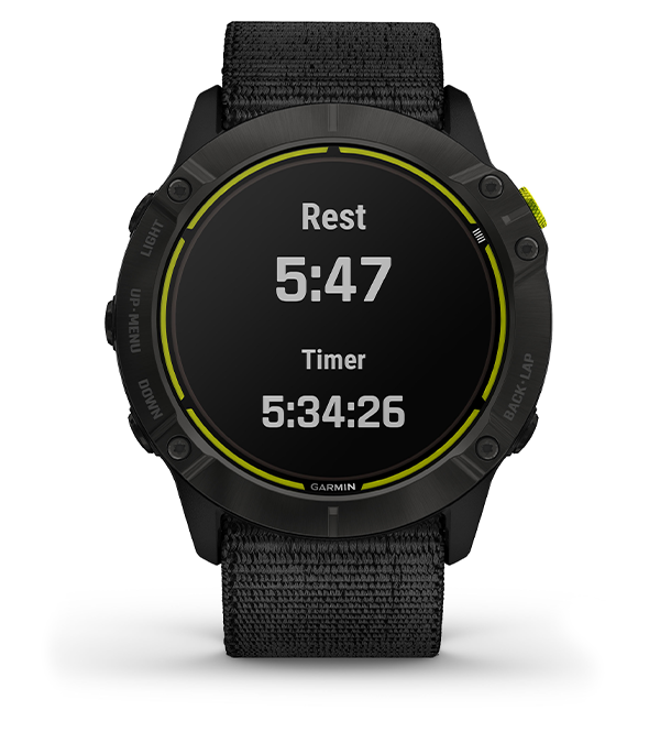 Garmin Enduro - Carbon Gray DLC Titanium with Black UltraFit Nylon 