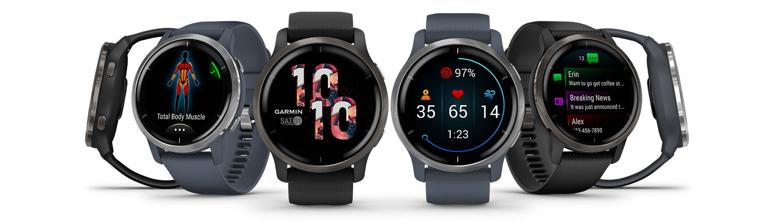 GARMIN Venu 3 Gray en acier inoxydable avec boîtier noir et bracelet en  silicone noir