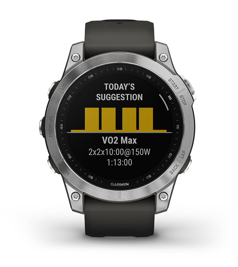 GARMIN fenix ® 6 Pro Solar, Plata negro con correa negra — Tri For Fun