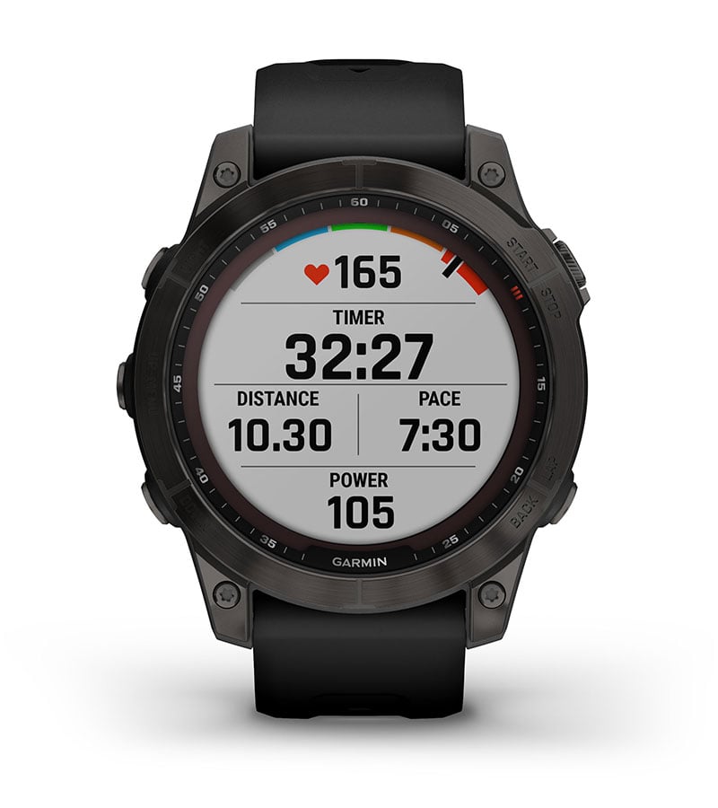 Fenix 7 Zafiro Solar DLC Titanio Carbon - Garmin Uruguay