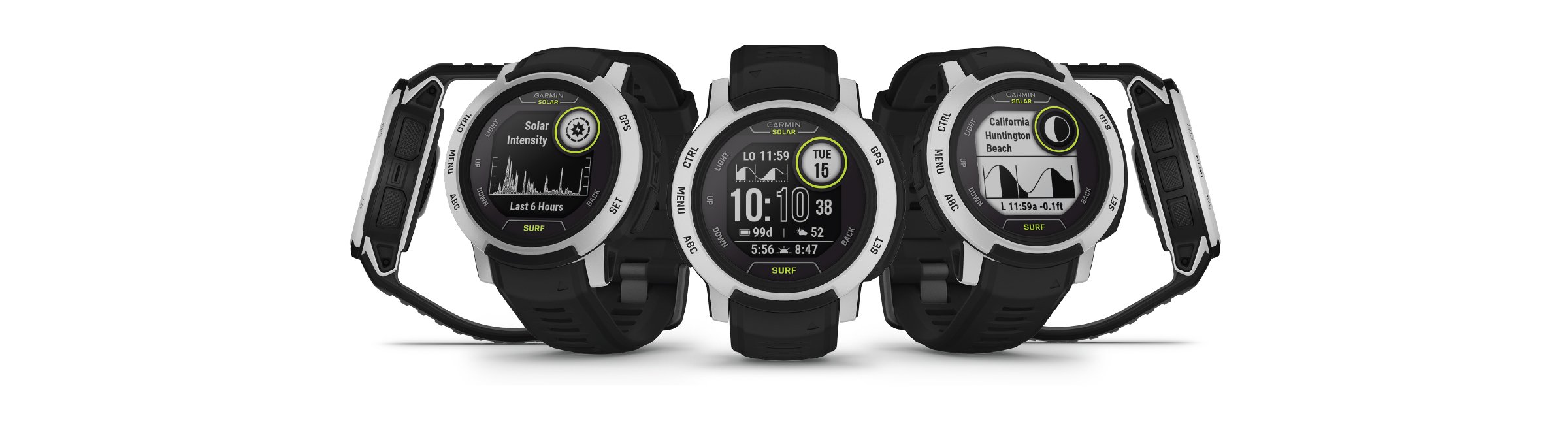 Garmin Instinct® Solar: Surf Edition  Smartwatch con función de carga solar