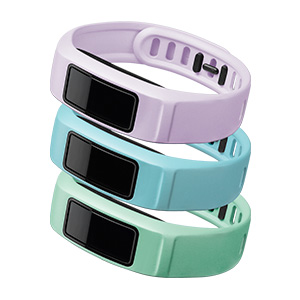Garmin Pack 3 bracelets vivofit 2, Serenity, Vert menthe/Mauve/Bleu ciel Large