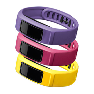 Garmin Pack 3 bracelets vivofit 2, Energy, Jaune canari/Rose/Violet Large