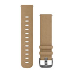 Quick Release Bands (20 mm), Tan Suede with Slate Hardware