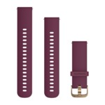 Quick Release Bands (20 mm), Berry with Light Gold Hardware
