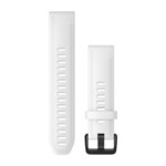 QuickFit® 20 Watch Bands, White Silicone with Black Hardware