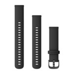 Quick Release Bands (18 mm), Black with Slate Hardware