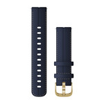Quick Release Bands (18 mm), Navy Leather with Light Gold Hardware