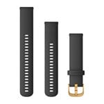 Quick Release Bands (20 mm), Black with Gold Hardware